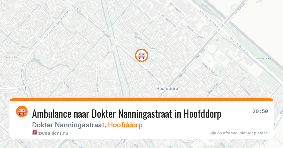 Ambulance naar Dokter Nanningastraat in Hoofddorp — 15 jul 2026