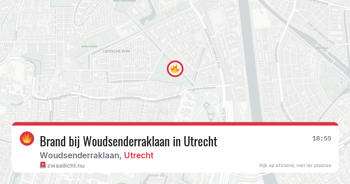 Brand bij Woudsenderraklaan in Utrecht — 16 mei 2026