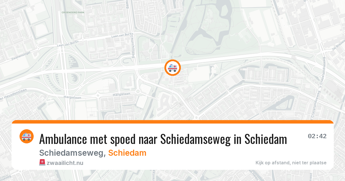 Ambulance met spoed naar Schiedamseweg in Schiedam — 16 jul 2026
