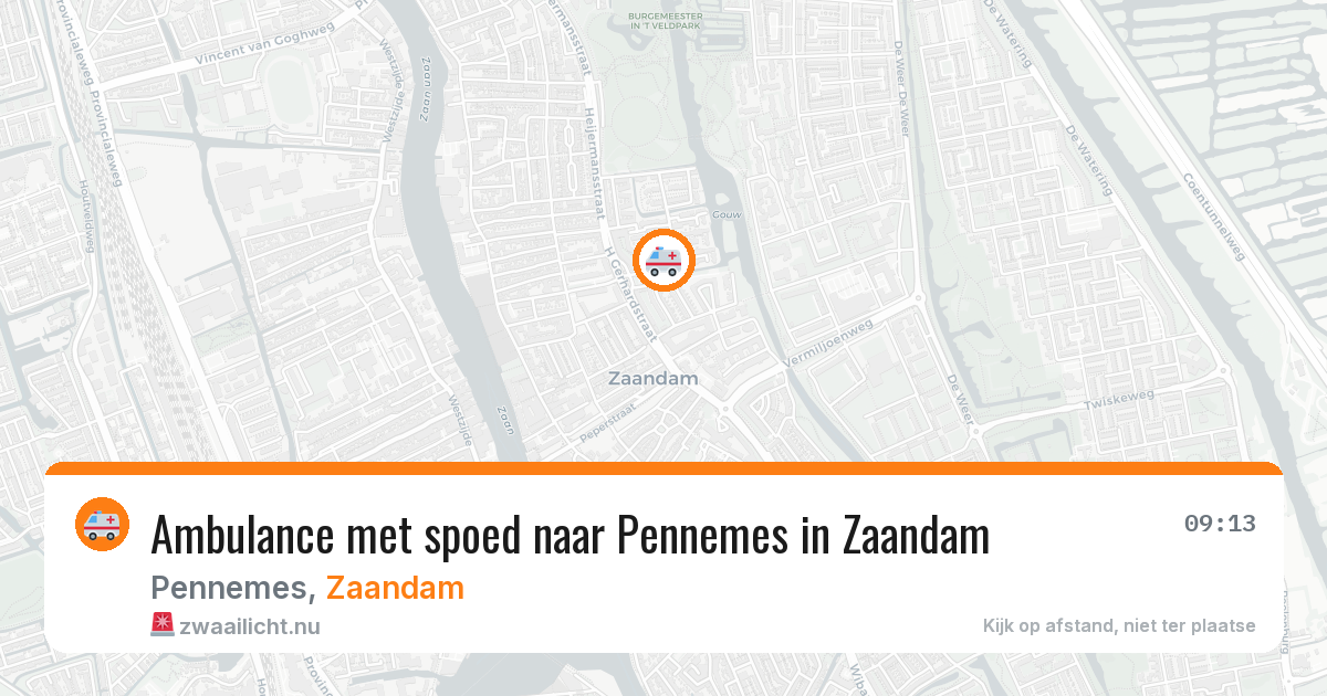 Ambulance met spoed naar Pennemes in Zaandam — 15 jul 2026
