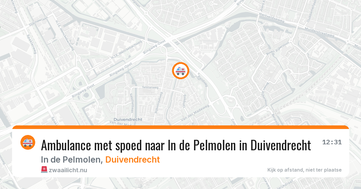 Ambulance met spoed naar In de Pelmolen in Duivendrecht — 10 jul 2026