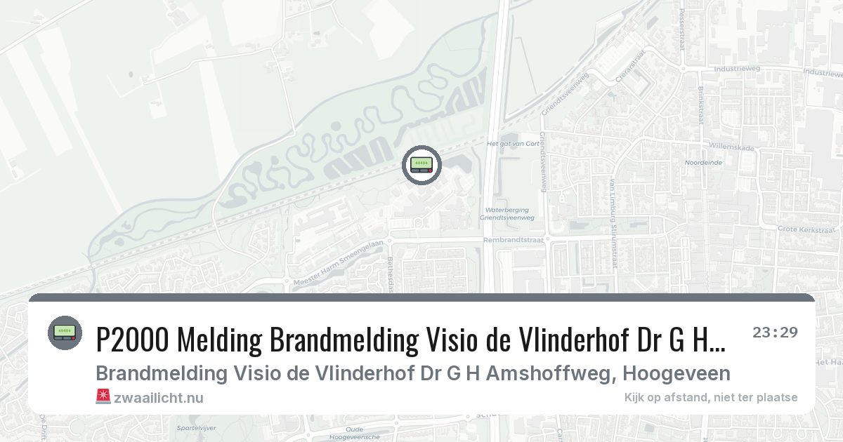 P2000 Melding Brandmelding Visio de Vlinderhof Dr G H Amshoffweg, Hoogeveen — 21 mei 2026