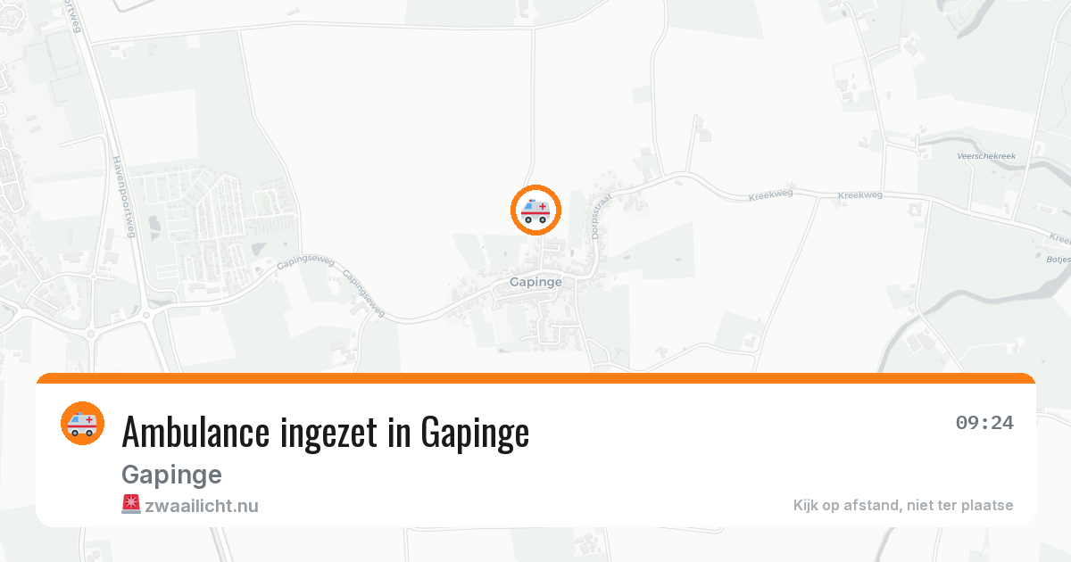Ambulance ingezet in Gapinge — 4 mrt 2026