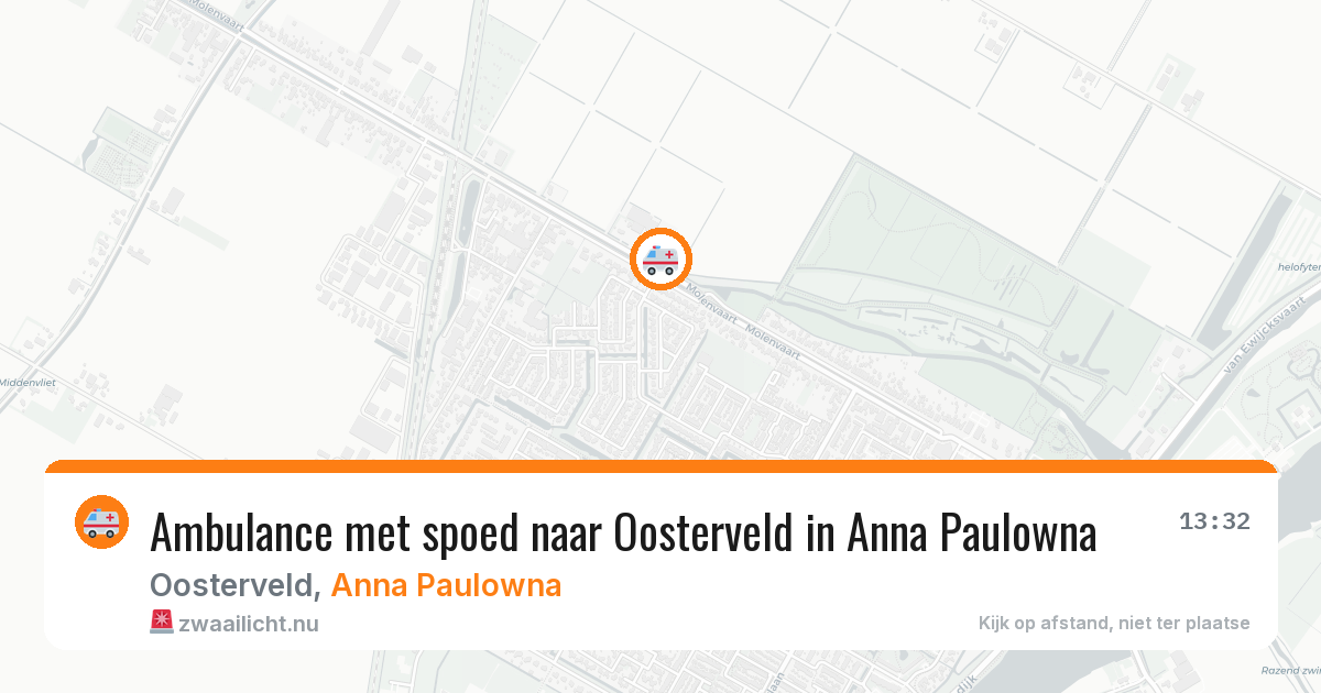 Ambulance met spoed naar Oosterveld in Anna Paulowna — 1 apr 2026