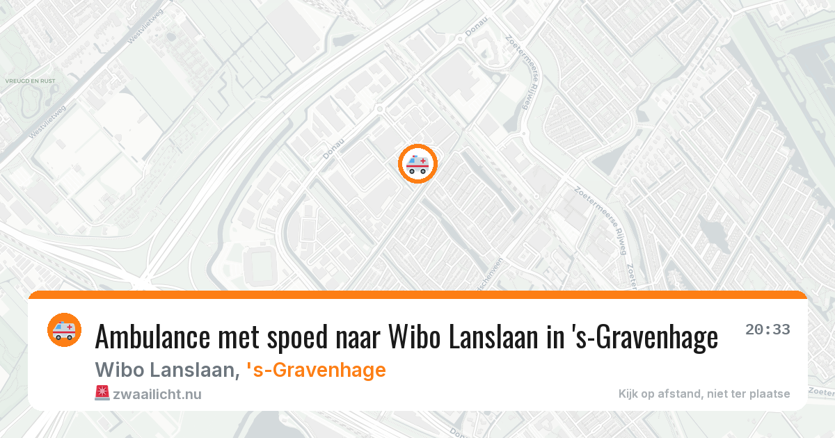 Ambulance met spoed naar Wibo Lanslaan in 's-Gravenhage — 6 apr 2026