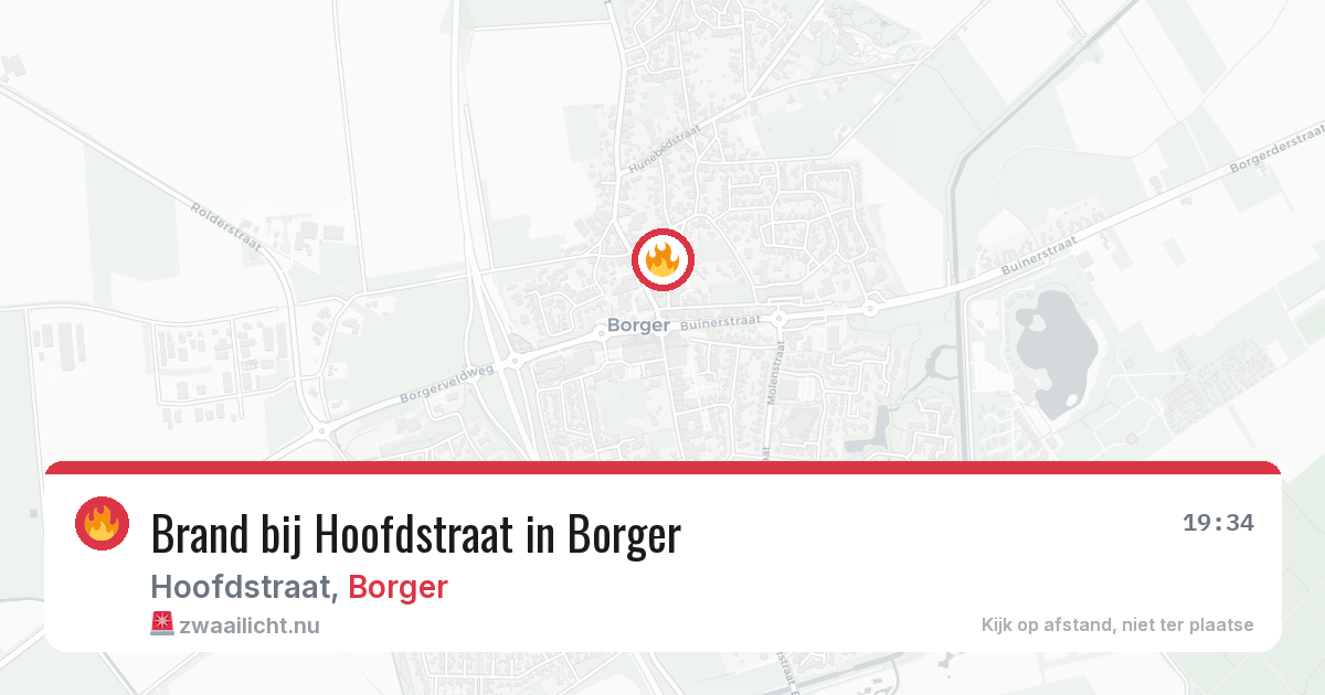Brand bij Hoofdstraat in Borger — 23 mei 2026