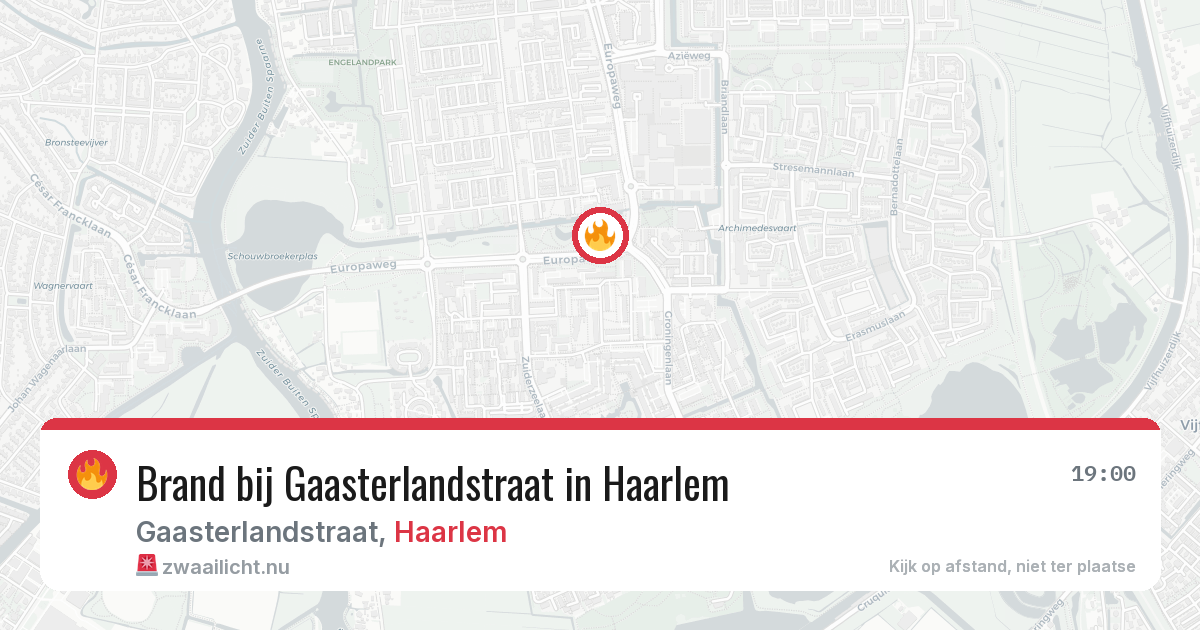 Brand bij Gaasterlandstraat in Haarlem — 11 mei 2026