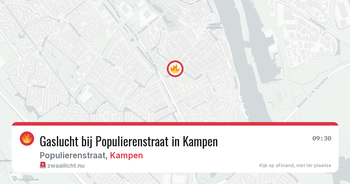 Gaslucht bij Populierenstraat in Kampen — 2 jun 2026