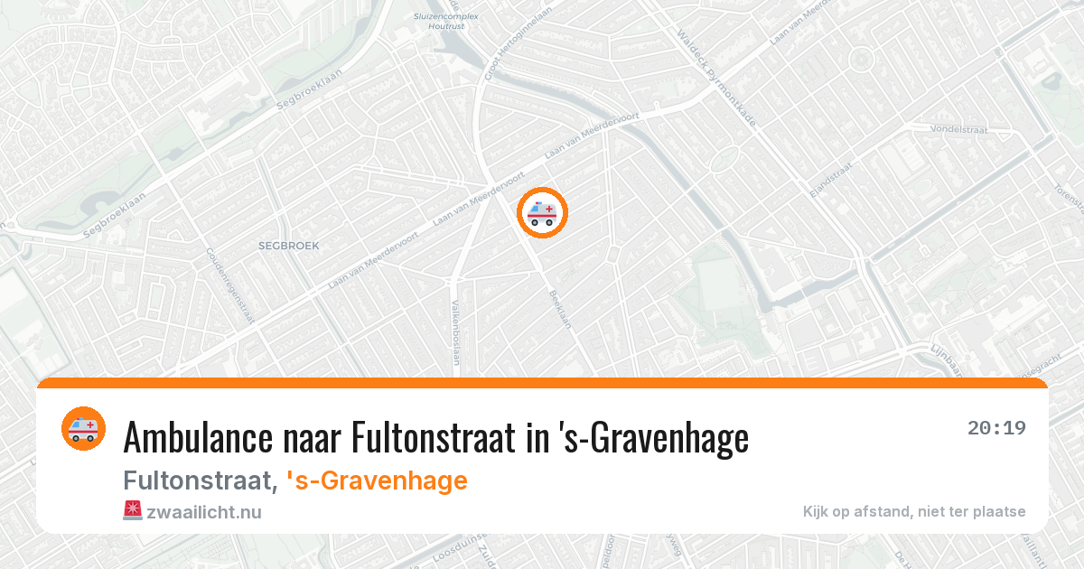 Ambulance naar Fultonstraat in 's-Gravenhage — 18 mrt 2026
