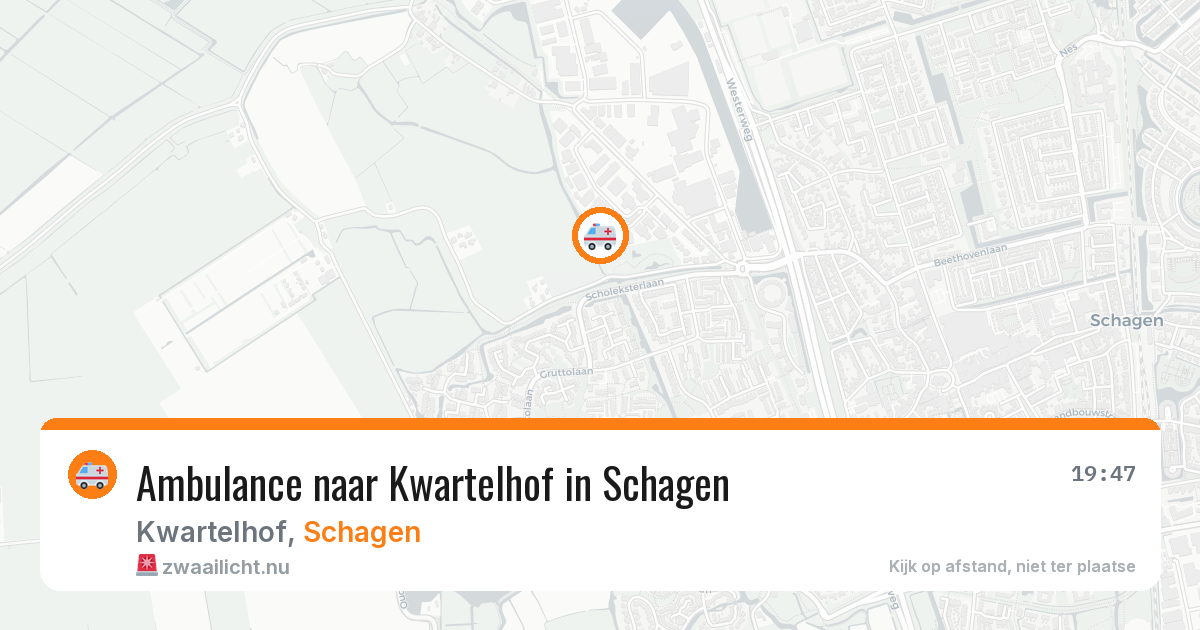 Ambulance naar Kwartelhof in Schagen — 20 mei 2026