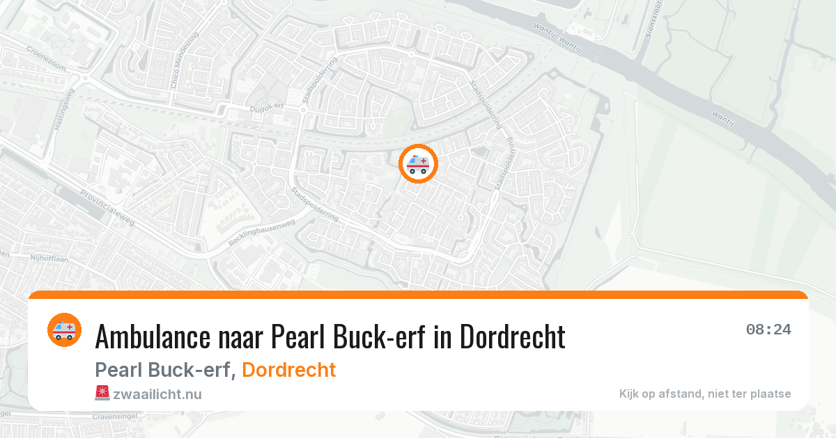 Ambulance naar Pearl Buck-erf in Dordrecht — 24 jul 2026