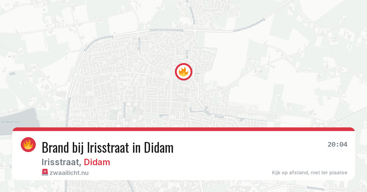 Brand bij Irisstraat in Didam — 24 jul 2026