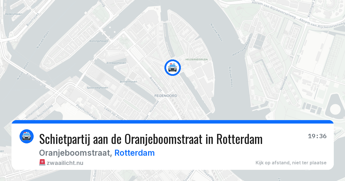 Schietpartij aan de Oranjeboomstraat in Rotterdam — 13 jul 2026