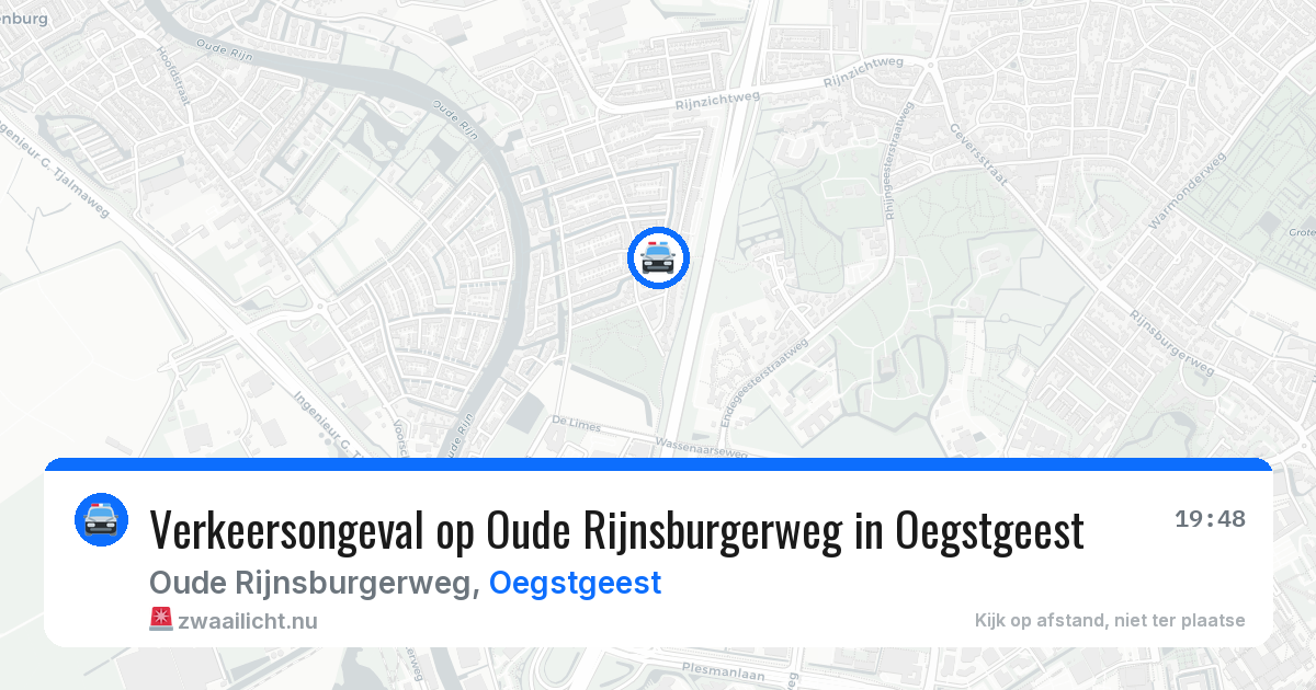 Verkeersongeval op Oude Rijnsburgerweg in Oegstgeest — 17 jul 2026