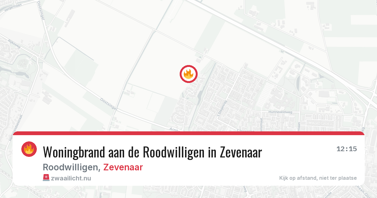 Woningbrand aan de Roodwilligen in Zevenaar — 13 jul 2026