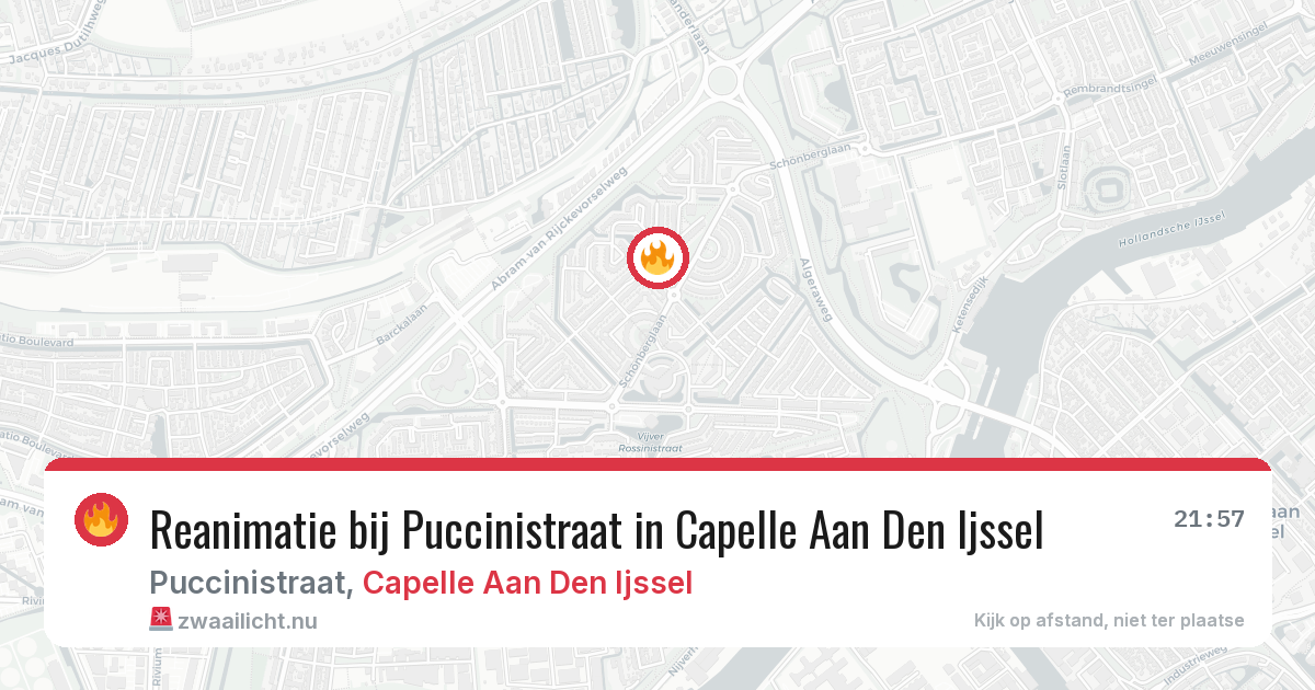 Reanimatie bij Puccinistraat in Capelle Aan Den Ijssel — 16 jul 2026