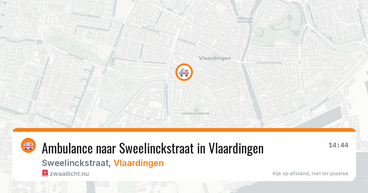 Ambulance naar Sweelinckstraat in Vlaardingen — 26 jul 2026