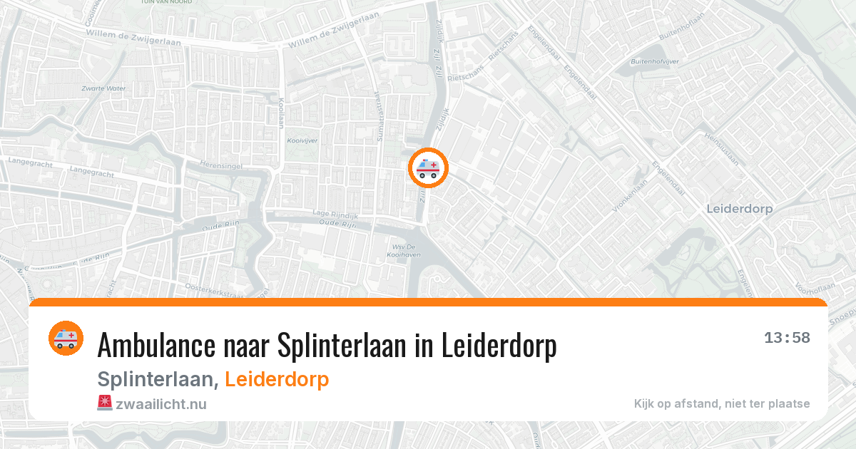 Ambulance naar Splinterlaan in Leiderdorp — 18 mei 2026