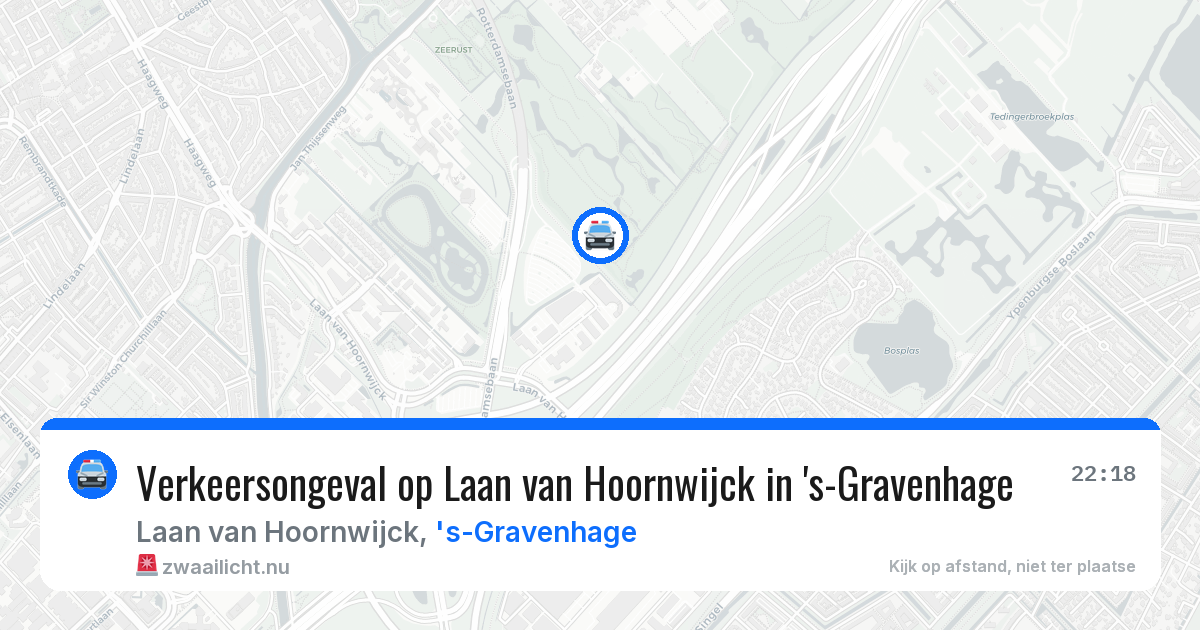Verkeersongeval op Laan van Hoornwijck in 's-Gravenhage — 26 jan 2026