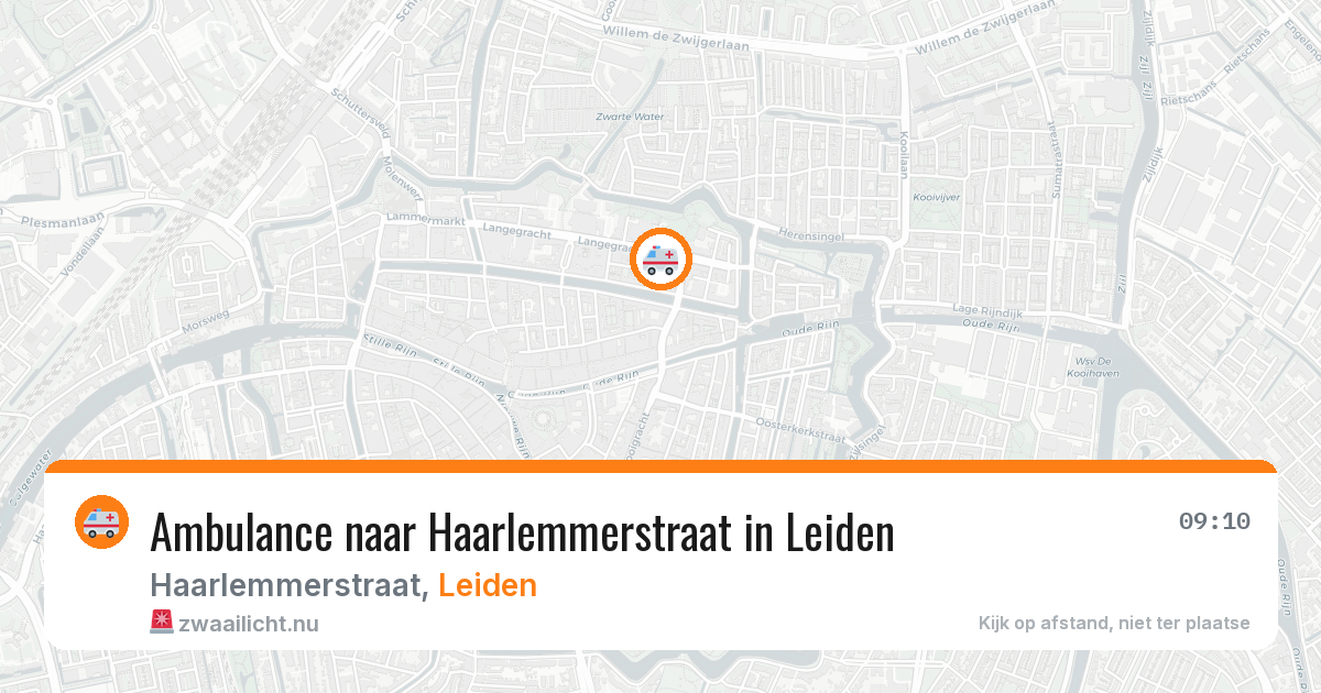 Ambulance naar Haarlemmerstraat in Leiden — 10 mei 2026