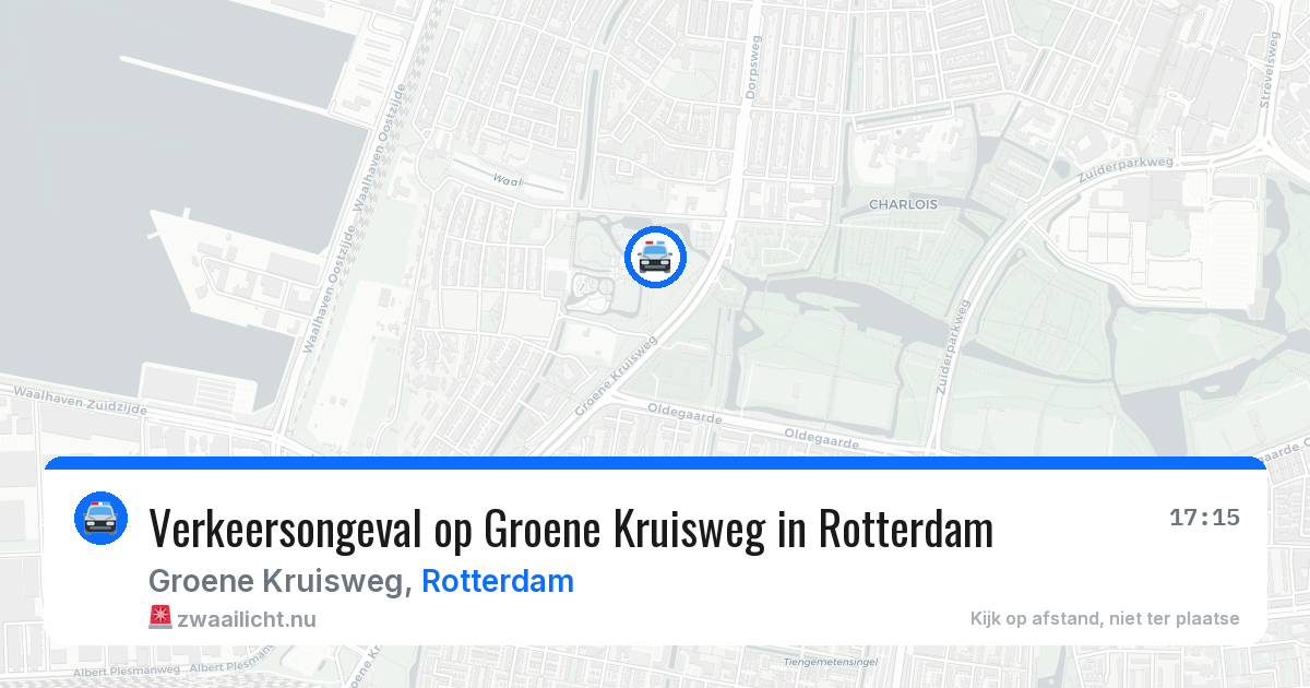 Verkeersongeval op Groene Kruisweg in Rotterdam — 12 mei 2026