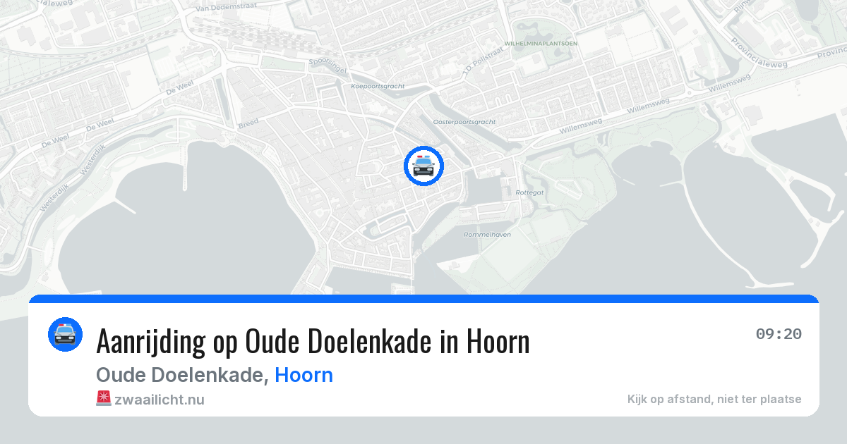 Aanrijding op Oude Doelenkade in Hoorn — 12 jul 2026