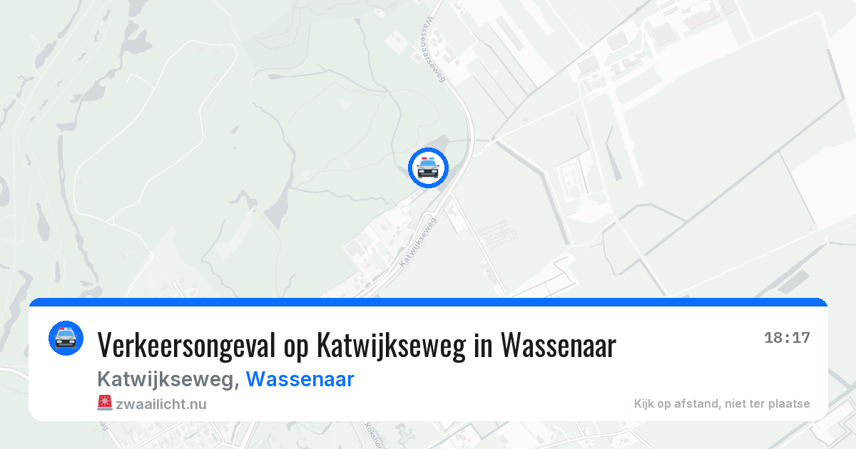 Verkeersongeval op Katwijkseweg in Wassenaar — 9 jul 2026