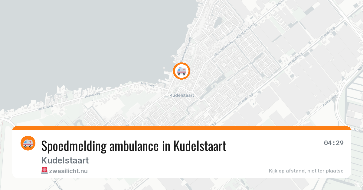 Spoedmelding ambulance in Kudelstaart — 18 jul 2026
