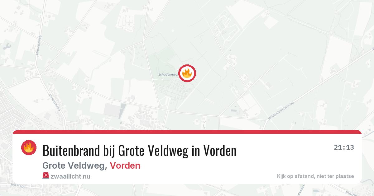 Buitenbrand bij Grote Veldweg in Vorden — 26 mei 2026