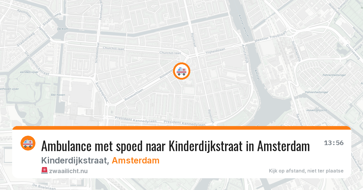 Ambulance met spoed naar Kinderdijkstraat in Amsterdam — 23 mrt 2026