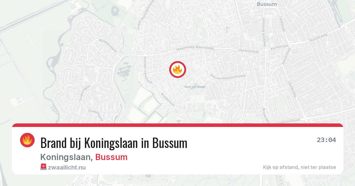 Brand bij Koningslaan in Bussum — 21 jan 2026