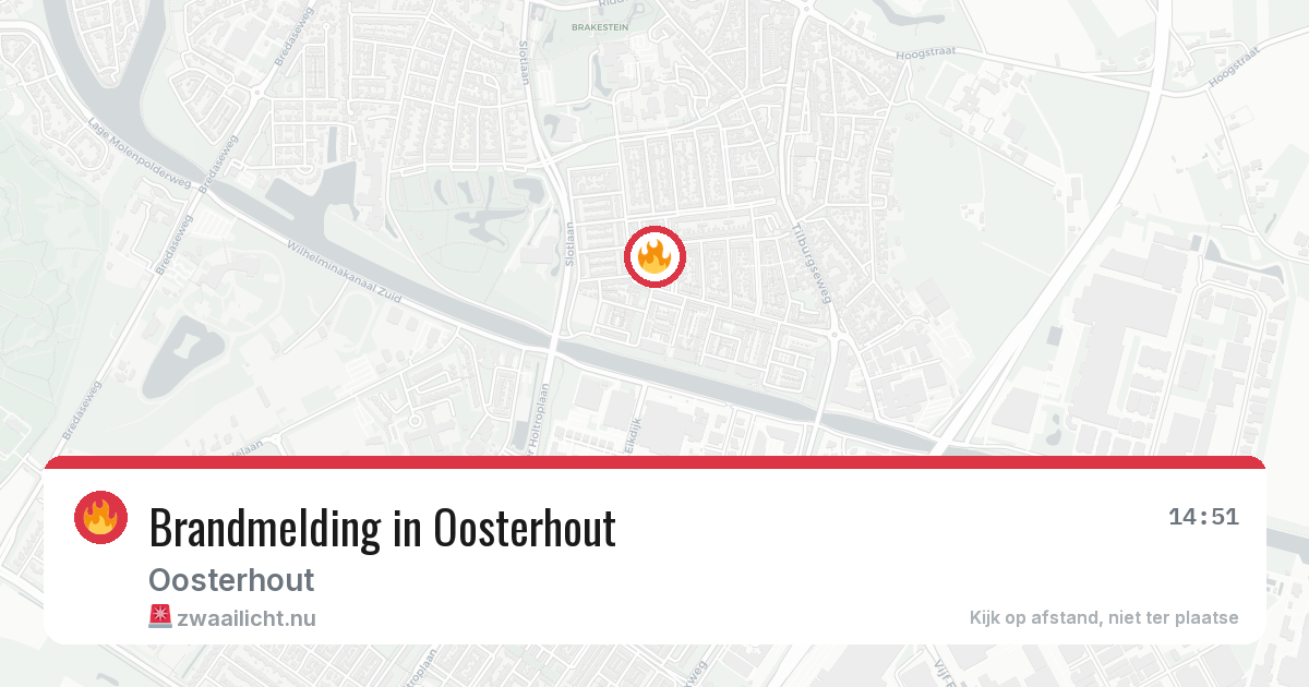 Brandmelding in Oosterhout — 13 jul 2026