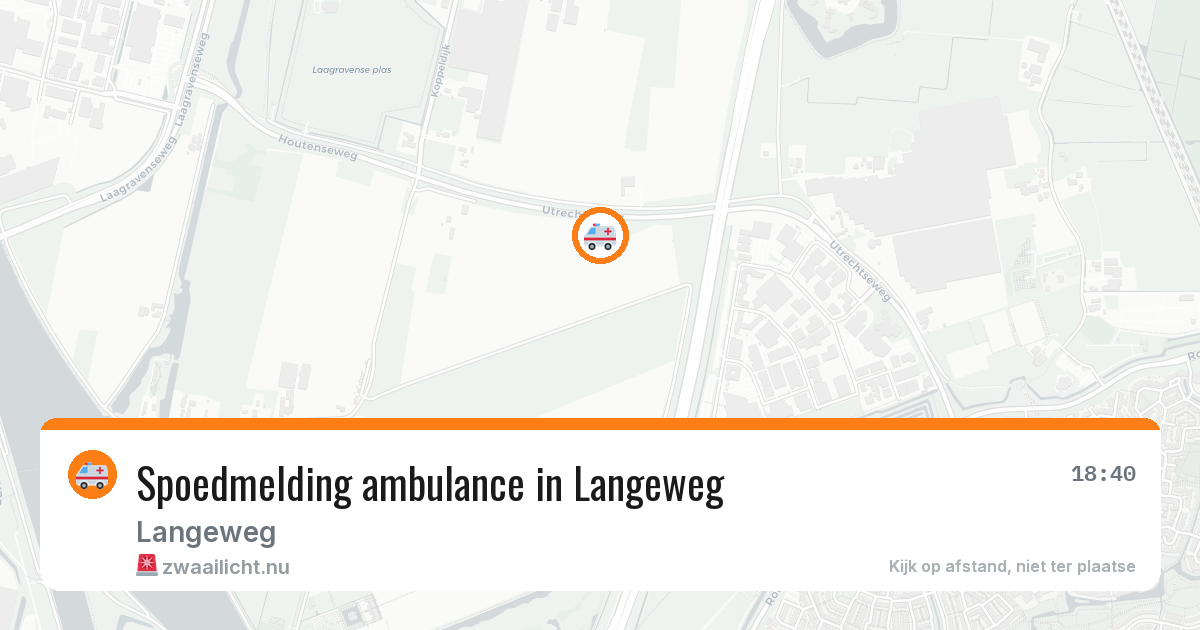 Spoedmelding ambulance in Langeweg — 17 jul 2026
