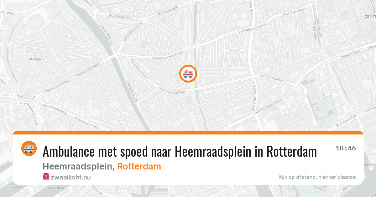 Ambulance met spoed naar Heemraadsplein in Rotterdam — 12 jul 2026