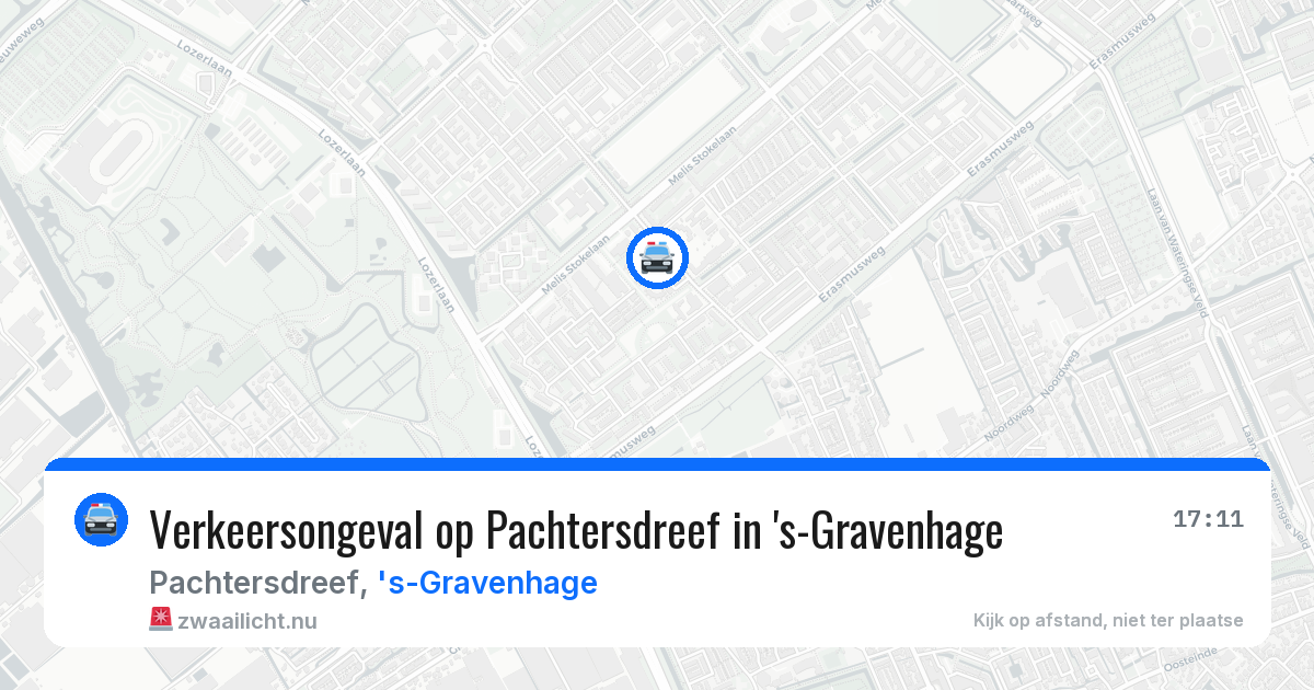 Verkeersongeval op Pachtersdreef in 's-Gravenhage — 11 mei 2026