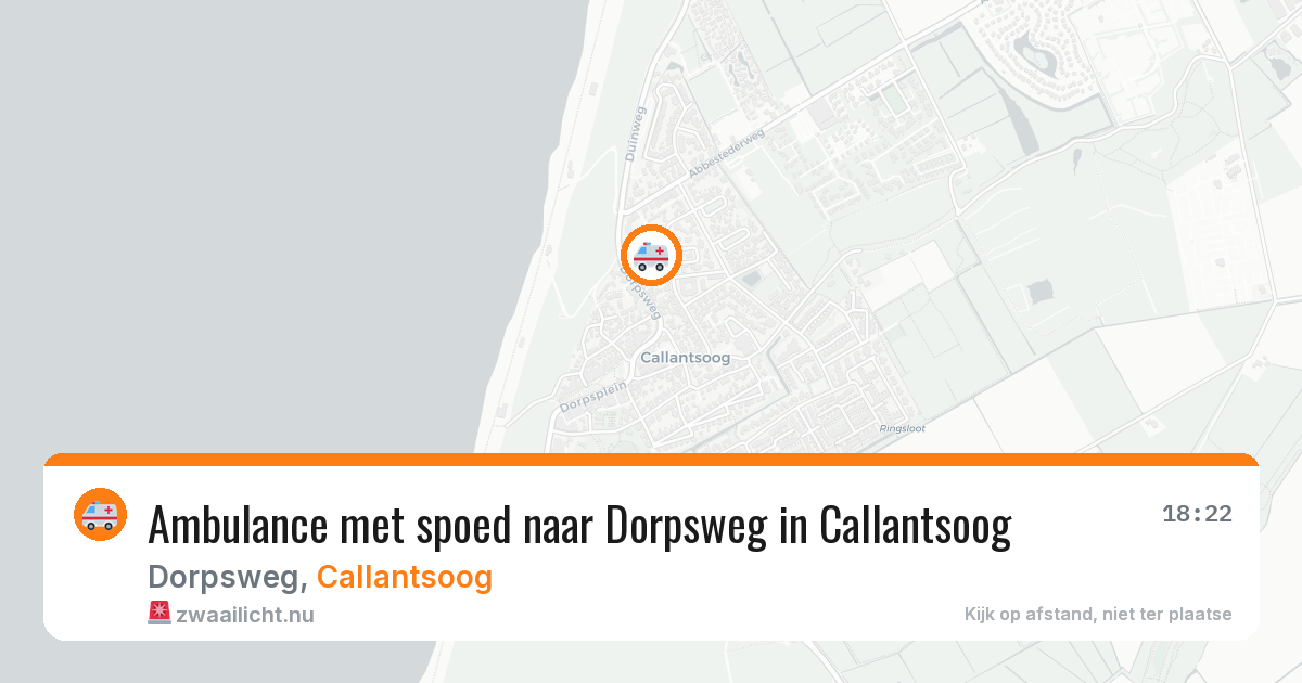 Ambulance met spoed naar Dorpsweg in Callantsoog — 18 jan 2026
