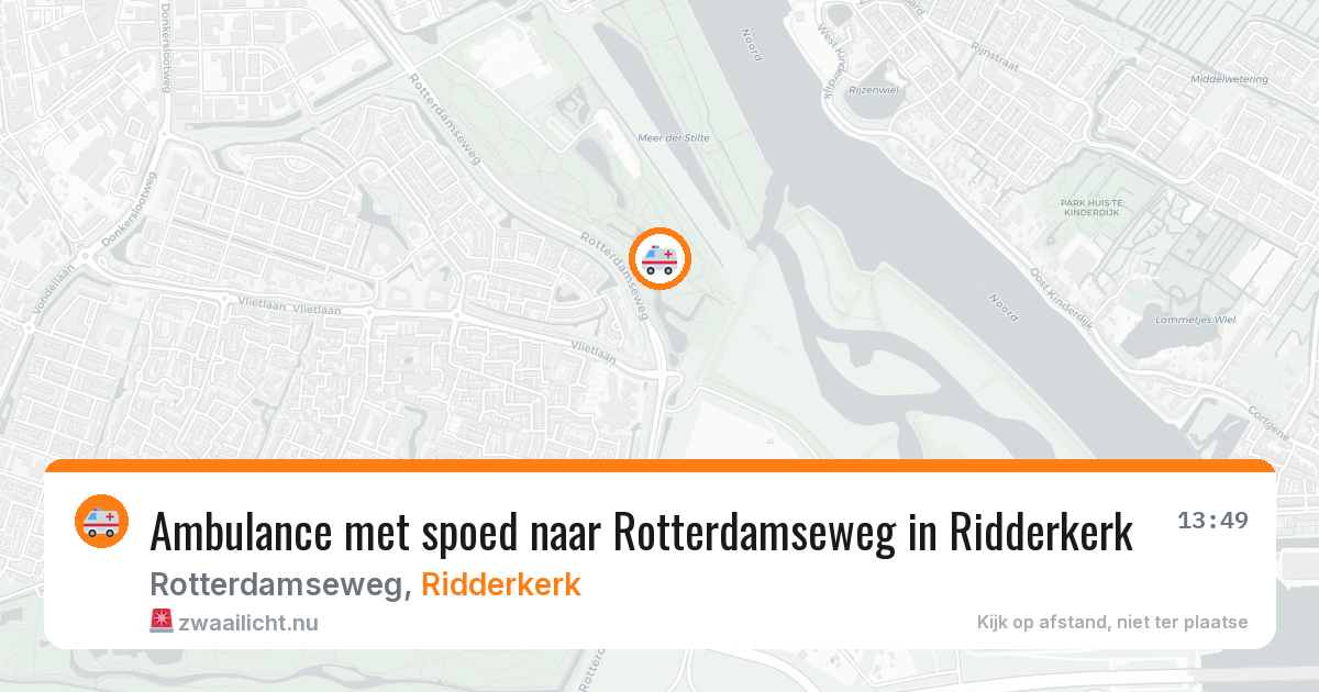Ambulance met spoed naar Rotterdamseweg in Ridderkerk — 14 jul 2026