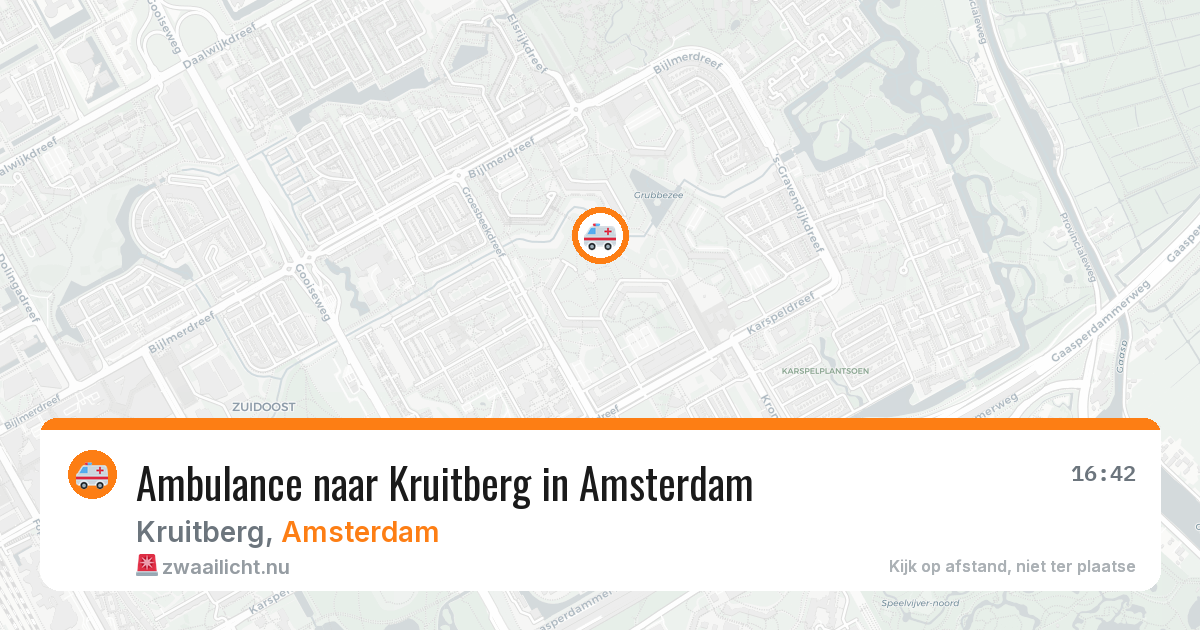 Ambulance naar Kruitberg in Amsterdam — 25 mrt 2026