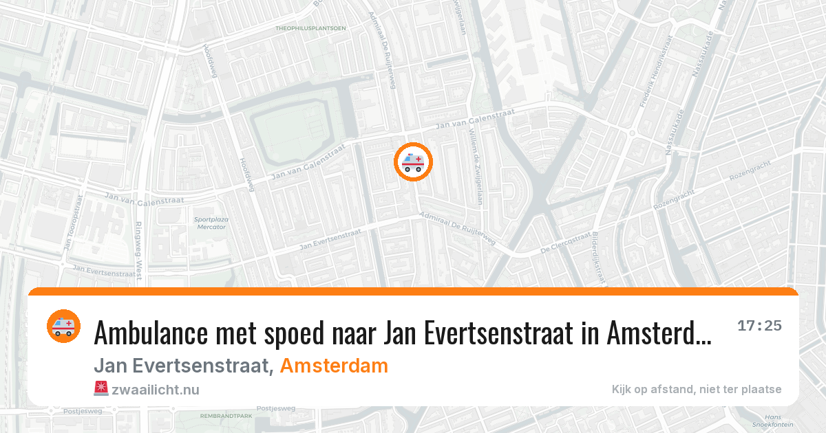 Ambulance met spoed naar Jan Evertsenstraat in Amsterdam — 8 apr 2026
