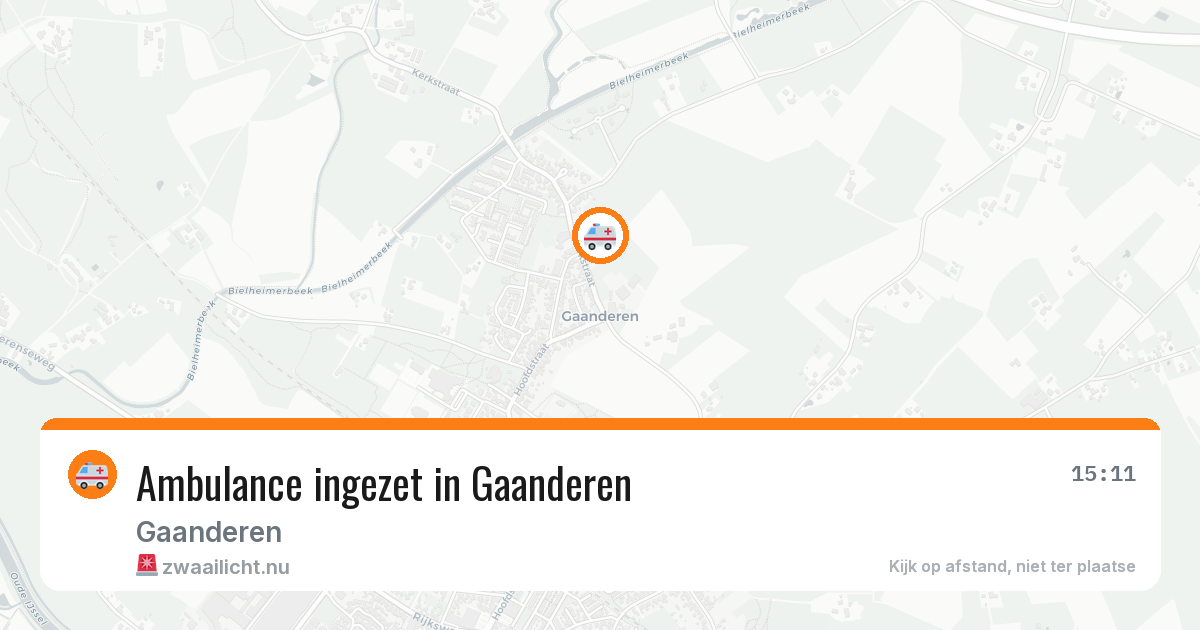 Ambulance ingezet in Gaanderen — 6 jul 2026