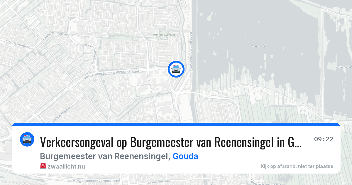 Verkeersongeval op Burgemeester van Reenensingel in Gouda — 11 mei 2026