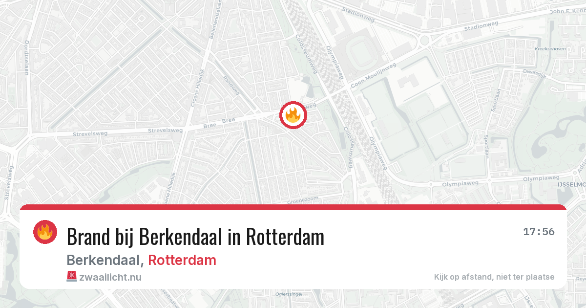 Brand bij Berkendaal in Rotterdam — 19 mei 2026