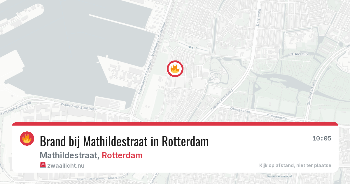 Brand bij Mathildestraat in Rotterdam — 13 jul 2026