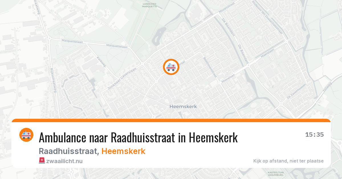 Ambulance naar Raadhuisstraat in Heemskerk — 7 jul 2026