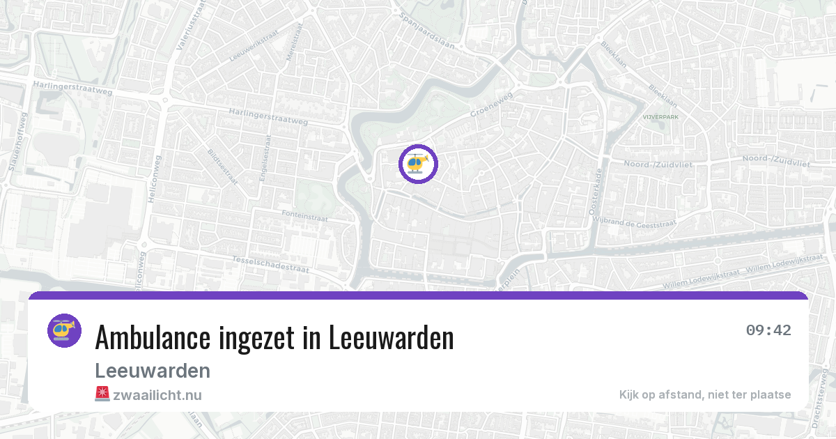 Ambulance ingezet in Leeuwarden — 9 apr 2026
