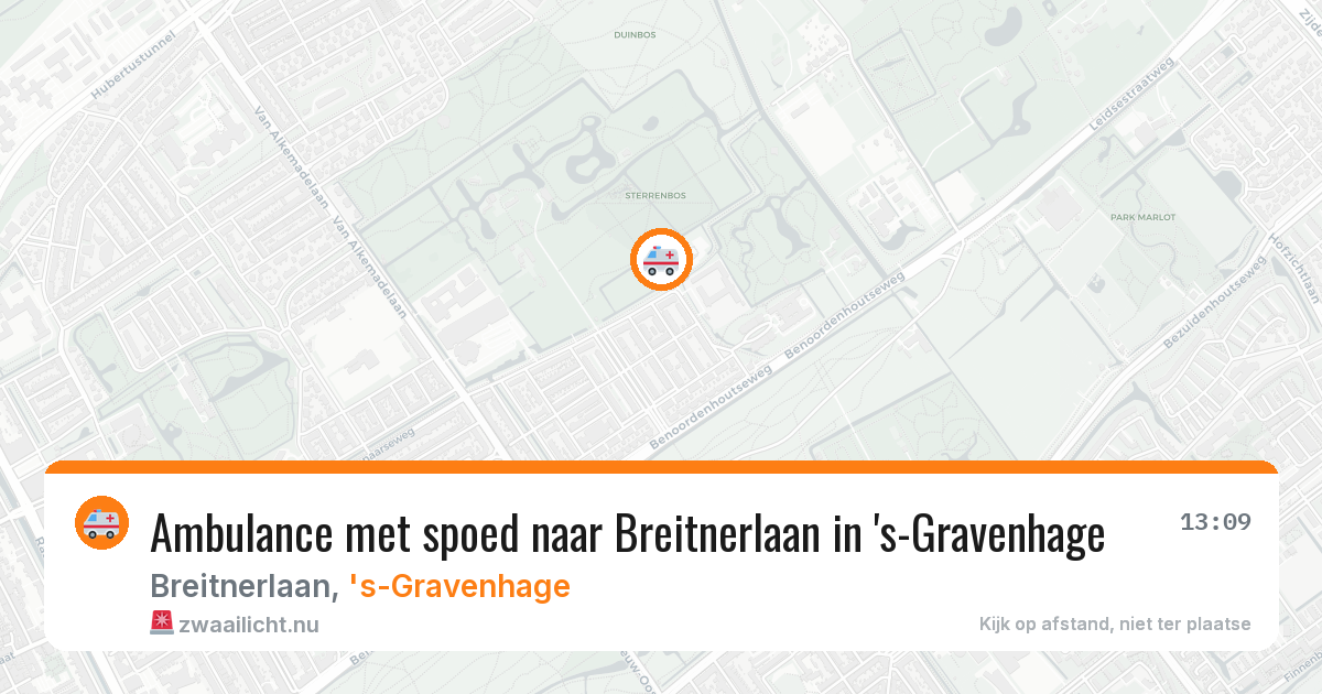 Ambulance met spoed naar Breitnerlaan in 's-Gravenhage — 18 jul 2026