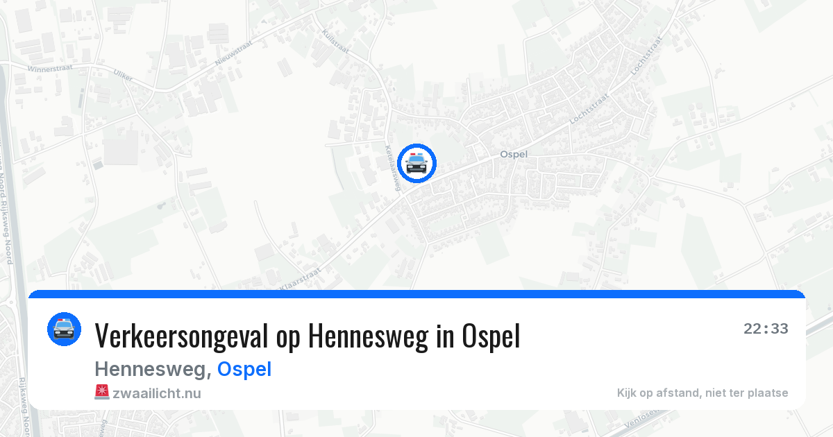 Verkeersongeval op Hennesweg in Ospel — 24 mei 2026