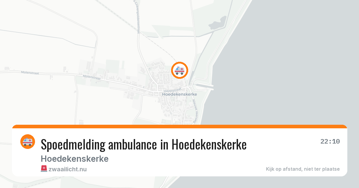 Spoedmelding ambulance in Hoedekenskerke — 10 jul 2026