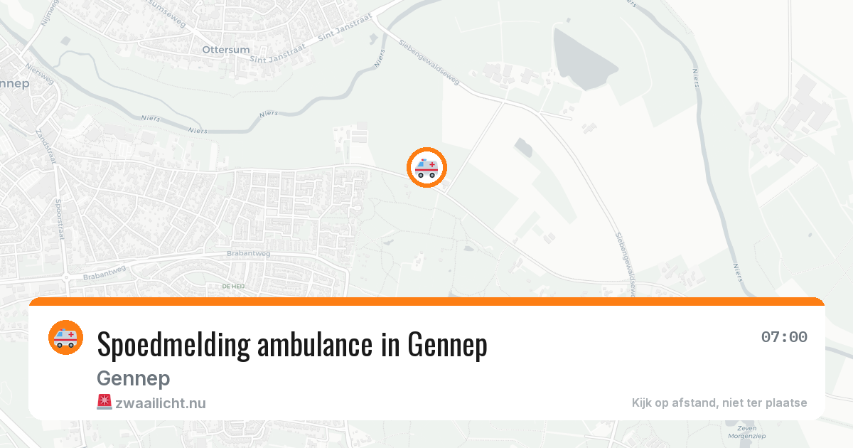 Spoedmelding ambulance in Gennep — 15 apr 2026
