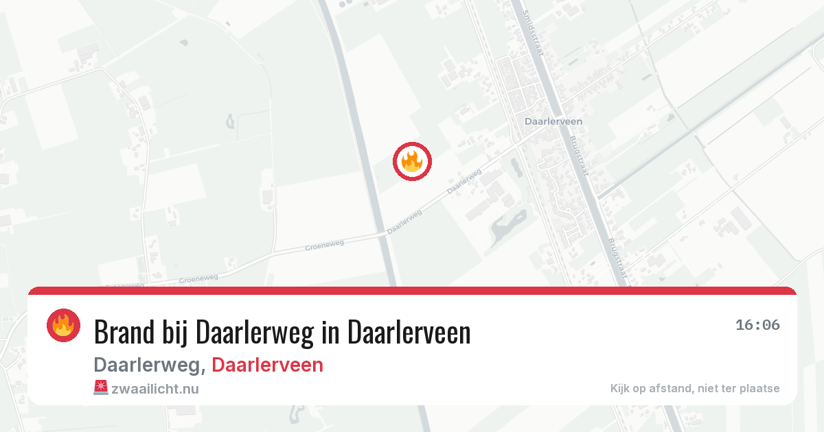 Brand bij Daarlerweg in Daarlerveen — 25 apr 2026